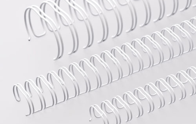 White Binding Wires for Cinch Binder 1" (25.4mm) Pkt.20 pcs - Click Image to Close